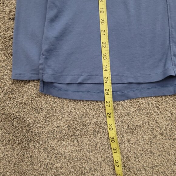 Ladies J.Jill Blue Pima Crew Next  High Low Tee , Size Medium - Picture 8 of 12